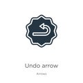 Undo arrow icon vector. Trendy flat undo arrow icon from arrows collection isolated on white background. Vector illustration can