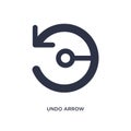 undo arrow icon on white background. Simple element illustration from arrows concept