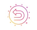 Undo arrow line icon. Left turn. Vector Royalty Free Stock Photo