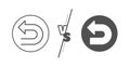 Undo arrow line icon. Left turn. Vector Royalty Free Stock Photo