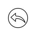 Undo Arrow Sign Icon for Interface Controls, Editing Tools, and Navigation Graphics