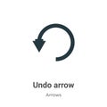 Undo arrow vector icon on white background. Flat vector undo arrow icon symbol sign from modern arrows collection for mobile