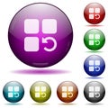 Undo component operation icon in glass sphere buttons