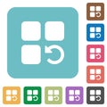 Undo component operation rounded square flat icons
