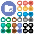 Undo directory last operation round flat multi colored icons
