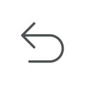 Undo flat color ui icon Royalty Free Stock Photo