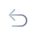 Undo flat gradient color ui icon Royalty Free Stock Photo