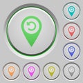 Undo GPS map location push buttons Royalty Free Stock Photo