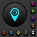 Undo GPS map location dark push buttons with color icons