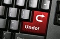 Undo key button Royalty Free Stock Photo