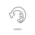 Undo linear icon. Modern outline Undo logo concept on white back Royalty Free Stock Photo