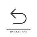 Undo pixel perfect linear ui icon Royalty Free Stock Photo