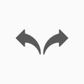 Undo and redo arrow icon, arrow vector, direction illustration Royalty Free Stock Photo
