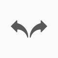 Undo and redo arrow icon, arrow vector, direction illustration