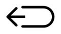 Undo or return arrow icon, go back, previous action, revert changes vector design Generative AI Royalty Free Stock Photo