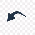 Undo vector icon isolated on transparent background, Undo trans