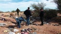 Illegal Border Crossers dump thousands of backpacks at Arizona layup area