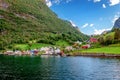 Undredal, a picturesque village along the Aurlandsfjord, in Norway