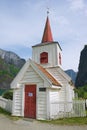 Undredal Stave church exterior in Undredal, Norway. Royalty Free Stock Photo