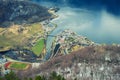 Undredal village in an Aurlandsfjord in Norway Royalty Free Stock Photo