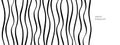 Undulate curve simple line vector banner background. Squiggly wiggly monochrome hand drawn backdrop, wavy zebra pattern