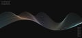 Undulate gradient multicolor lines with blend effect. Twisted Ribbon background, frequency soundwave curve , Technology geometric