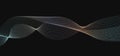Undulate gradient multicolor lines with blend effect. Twisted Ribbon background, frequency soundwave curve , Technology geometric