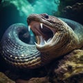 Undulated moray Made With Generative AI illustration