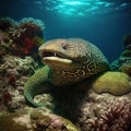 Undulated moray Made With Generative AI illustration