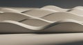 Undulating Architectural Waves with Soft Shadows on Neutral Surface Royalty Free Stock Photo