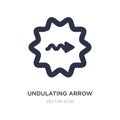 undulating arrow icon on white background. Simple element illustration from UI concept