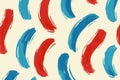 Undulating brushstrokes of red, white, and blue on a plain canvas Royalty Free Stock Photo