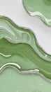 Undulating green waves create a mesmerizing pattern