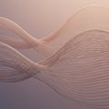 Undulating lines form three-dimensional wave shapes against a soft, gradient Royalty Free Stock Photo