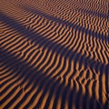 Sand ripples create a mesmerizing texture across a desert landscape Royalty Free Stock Photo