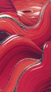 Undulating red waves create a mesmerizing pattern