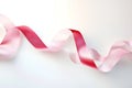 undulating ribbon in light pink and red, gently moving in continuous loops, evoking a sense of