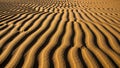 Undulating ripples of sand shaped by the wind cover the surface Royalty Free Stock Photo