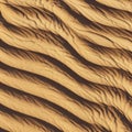 Undulating sand dunes with alternating light and shadow create a wavy pattern Royalty Free Stock Photo