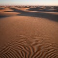Undulating sand dunes under a clear Royalty Free Stock Photo
