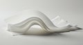 Undulating sheets of white paper arranged artistically on a smooth surface. The paper Royalty Free Stock Photo
