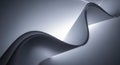 Undulating silver and gray abstract shapes create a fluid, wave-like pattern across a smooth Royalty Free Stock Photo