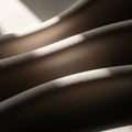 Undulating waves of fabric in soft light create gentle shadows and Royalty Free Stock Photo