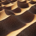 Undulating waves of fine, textured sand with smooth, rippling patterns. The surface displays a Royalty Free Stock Photo