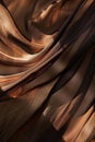 Undulating waves of silk in earthy tones, capturing fluid elegance. AI Generated
