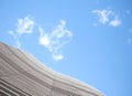 Abstract detail architecture white building facade.