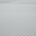 Undulating white sand dunes with gentle, parallel ripples create a pattern across the Royalty Free Stock Photo