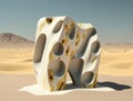 undulation of marbleized muddles ebbing over a desolate desert. Podium, empty showcase for packaging product Royalty Free Stock Photo