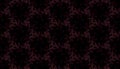 Unearthly flowers. Cool seamless pattern on black background. Abstract design of repeating glowing flowers.