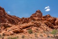 Unearthly landscape in Valley of Fire State Park, Nevada USA